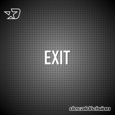 Exit Lettering Sticker